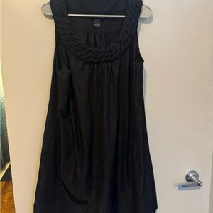Lane Bryant Black Dress with Braided Neckline